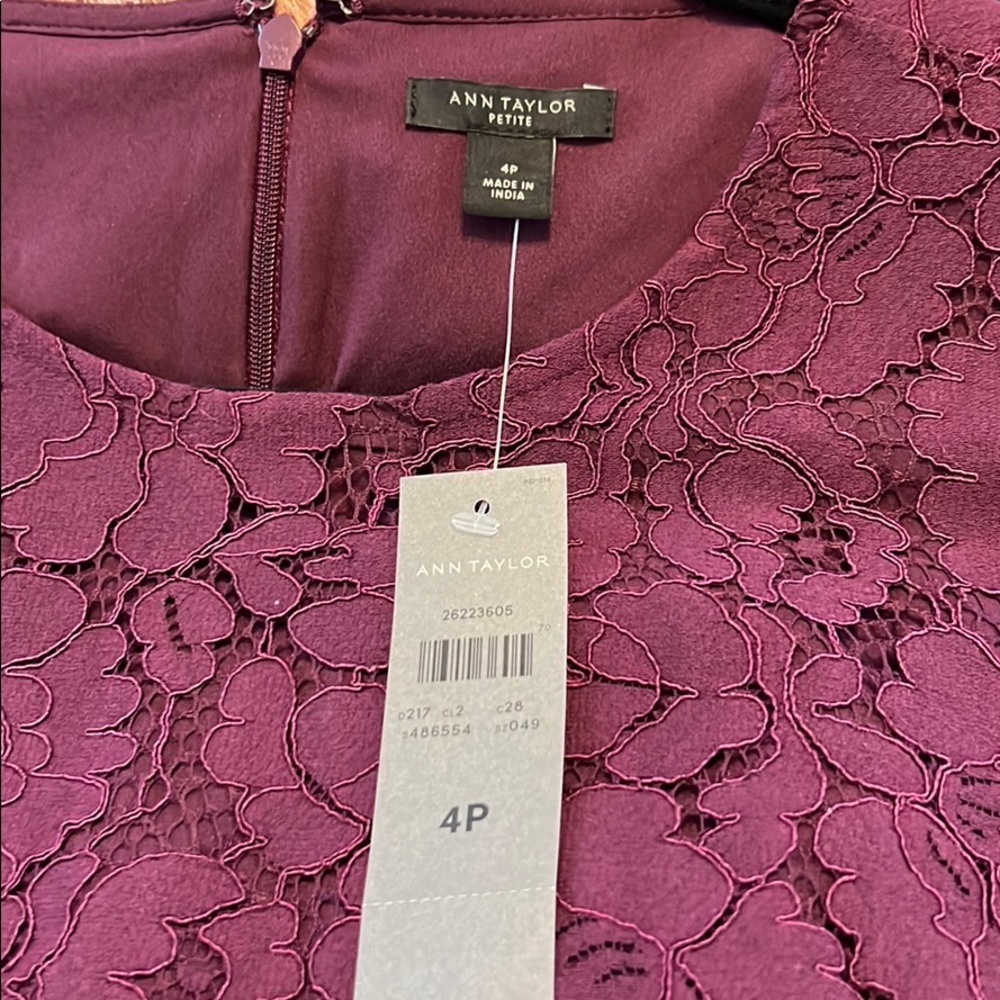 Burgundy lace dress